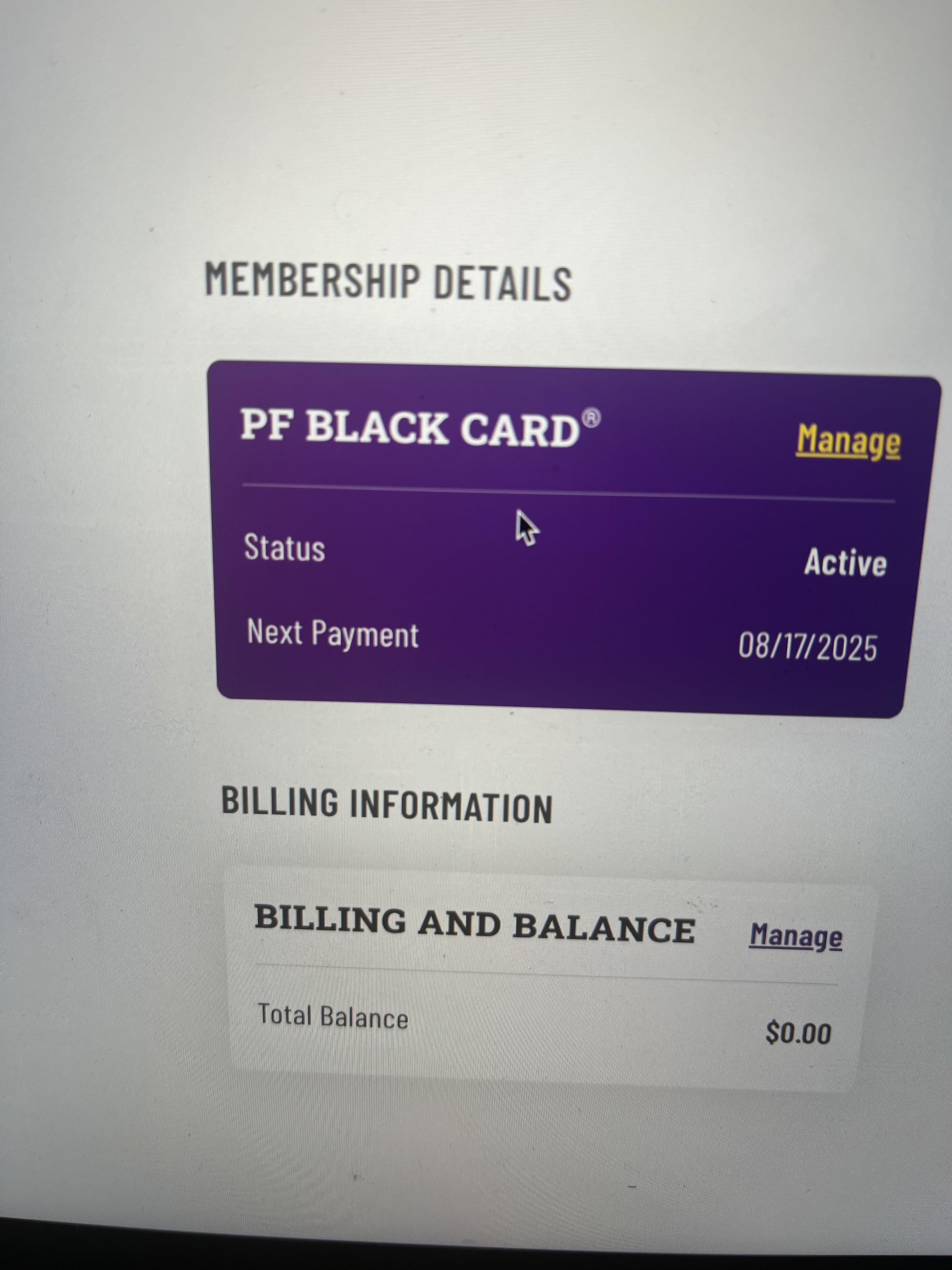 black card planet fitness cancel