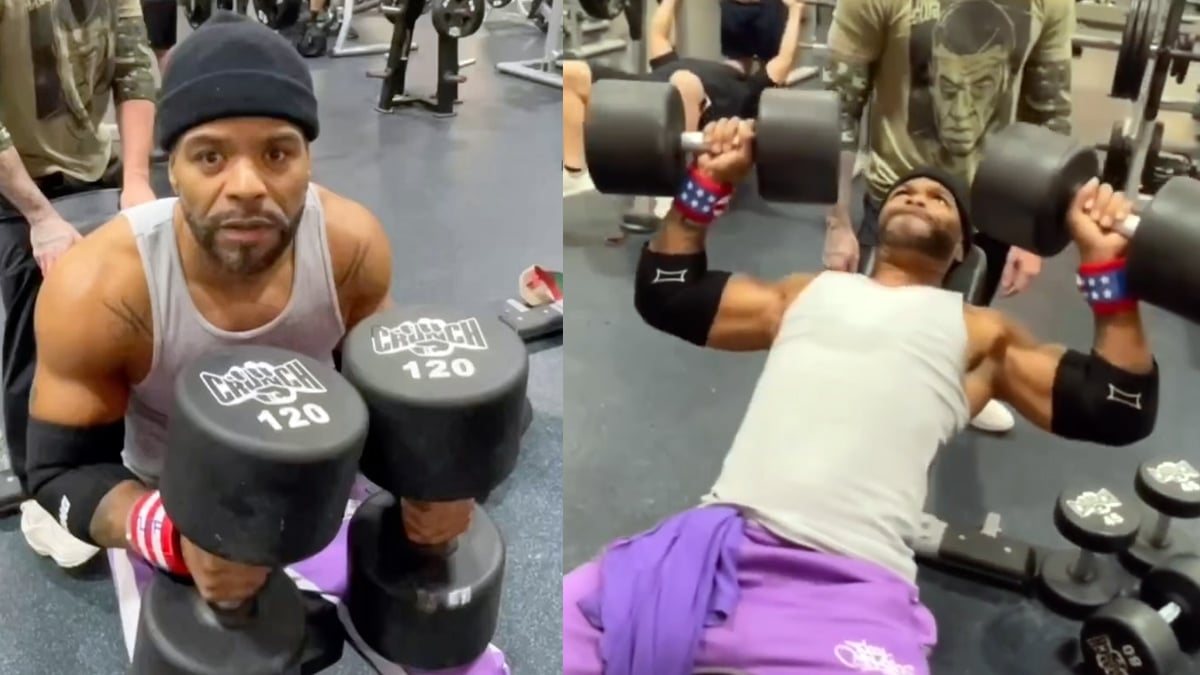 Check Out Rapper Method Man Cruising Through 120-Pound Incline Dumbbell Presses for 10 Reps
