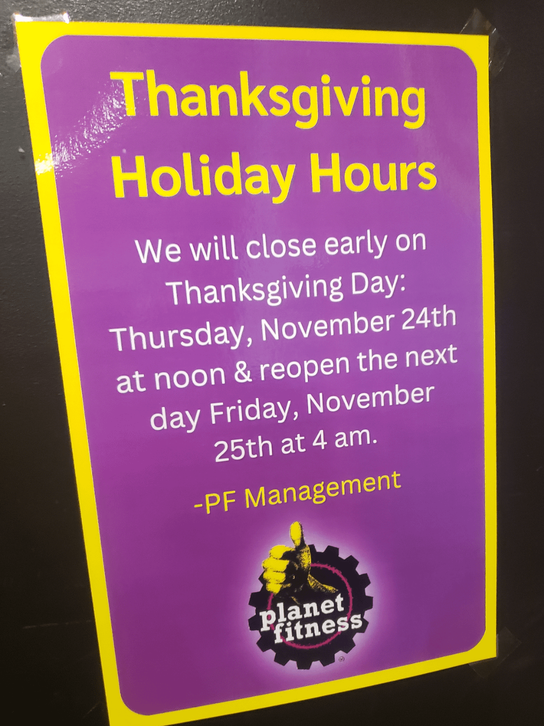 is planet fitness open on holidays