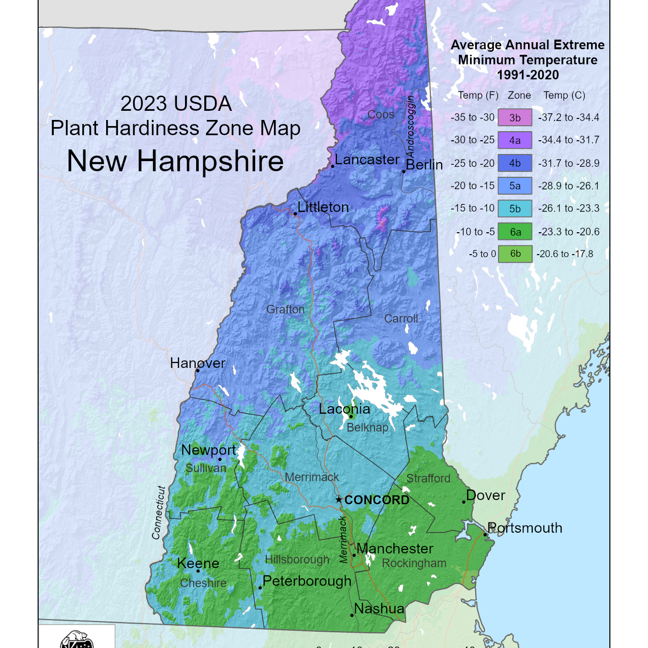 what plant zone is nh
