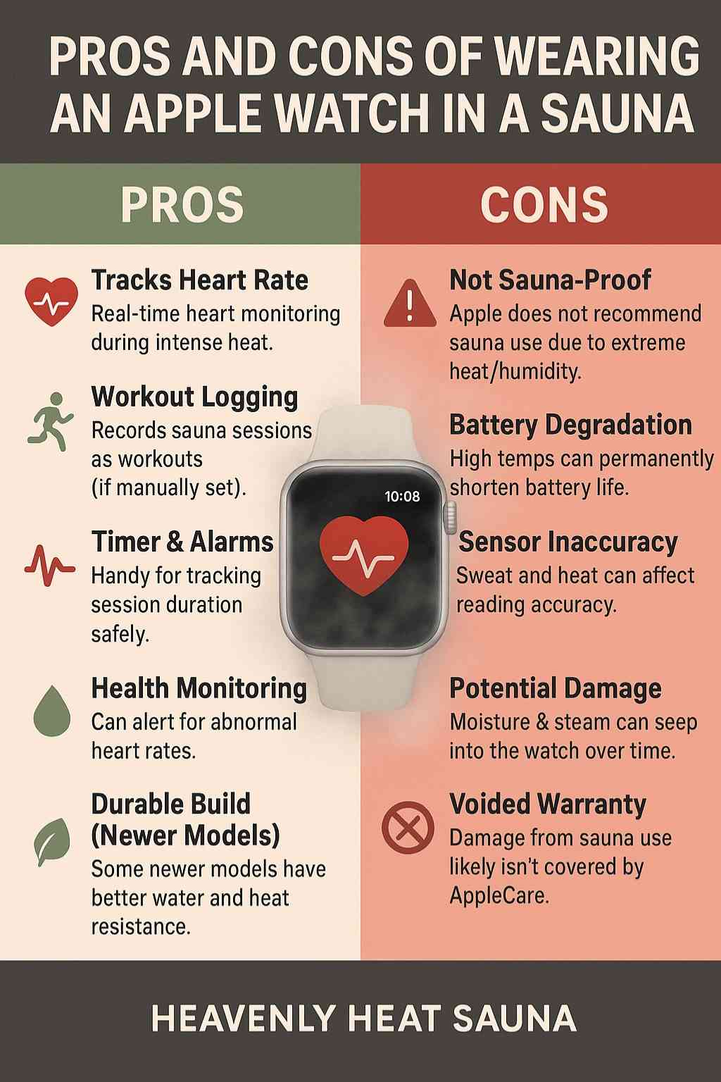 can i wear my apple watch in the sauna