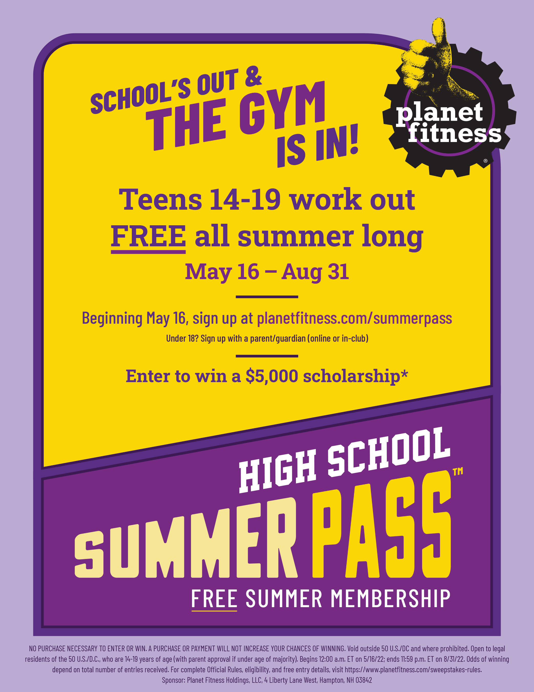 planet fitness summer free pass