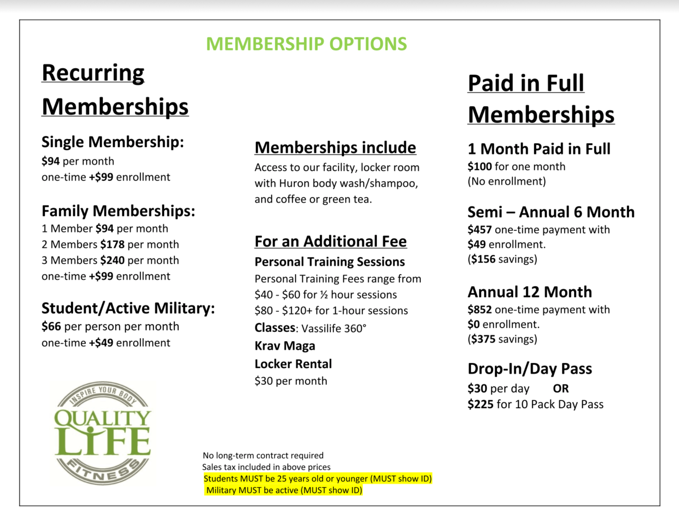 life fitness membership cost