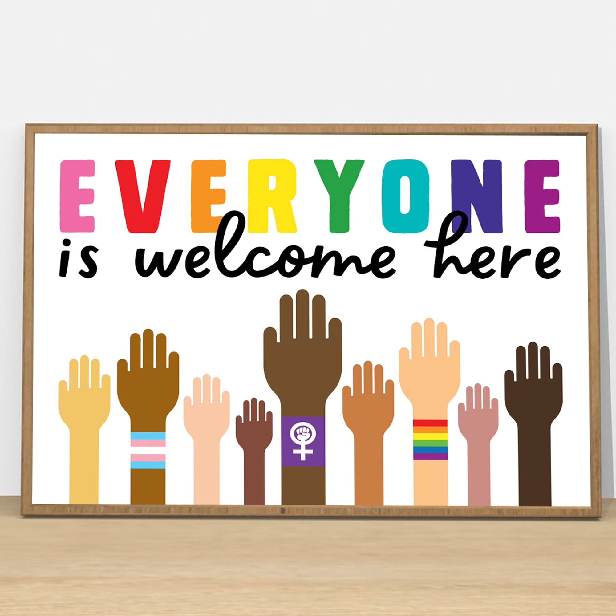 everyone welcome sign