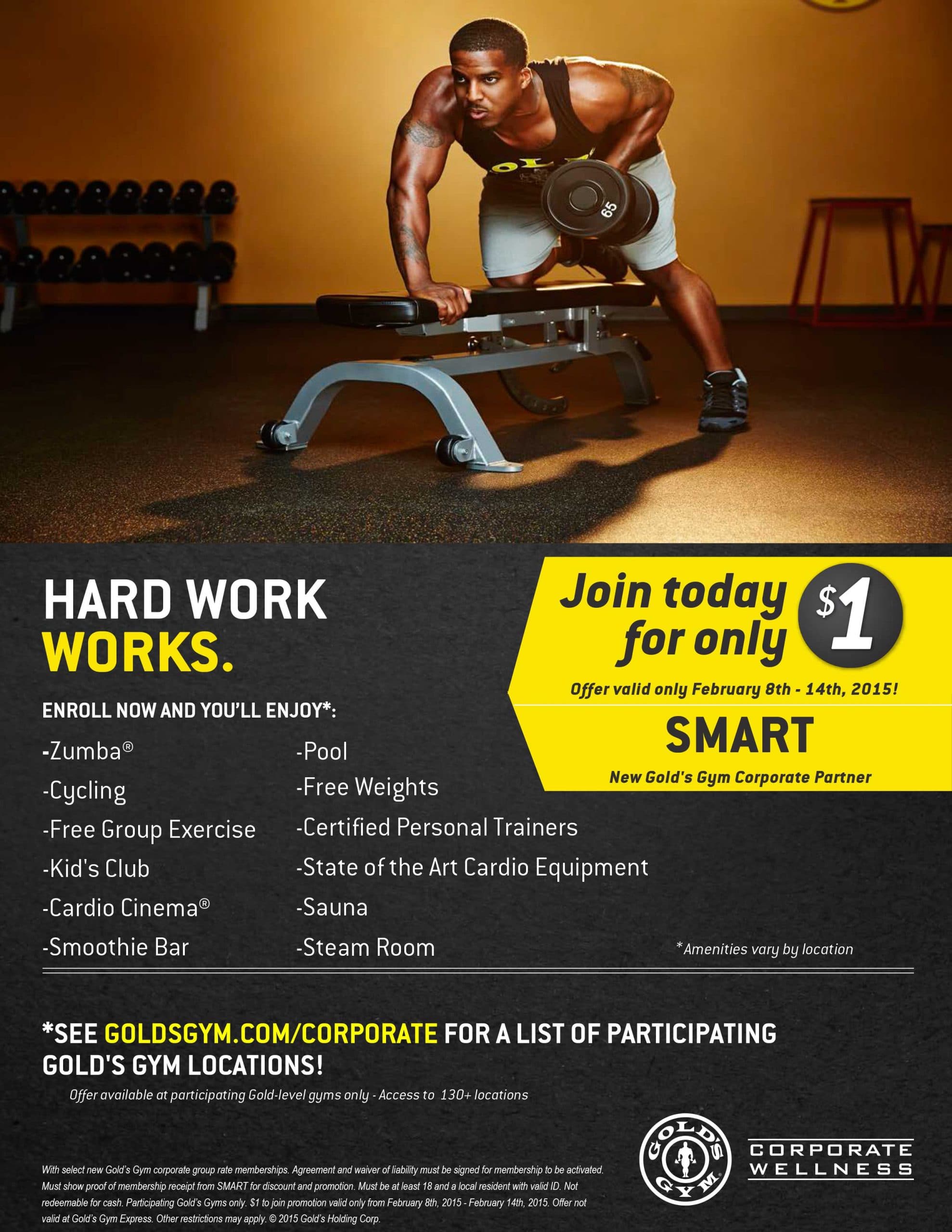 gold's gym discount membership