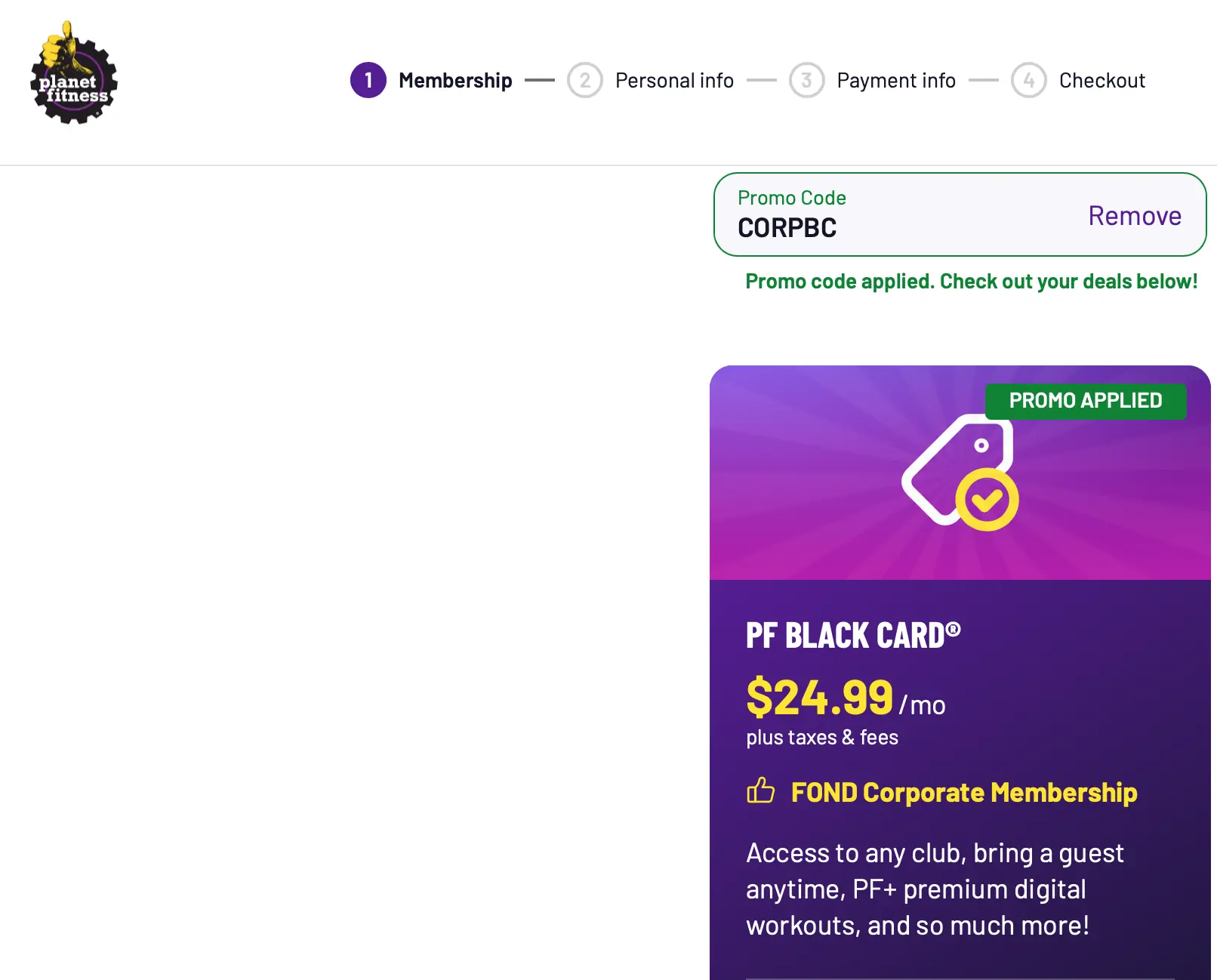 planet fitness promo code for students