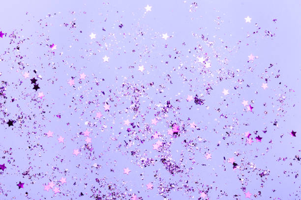 purple confetti background