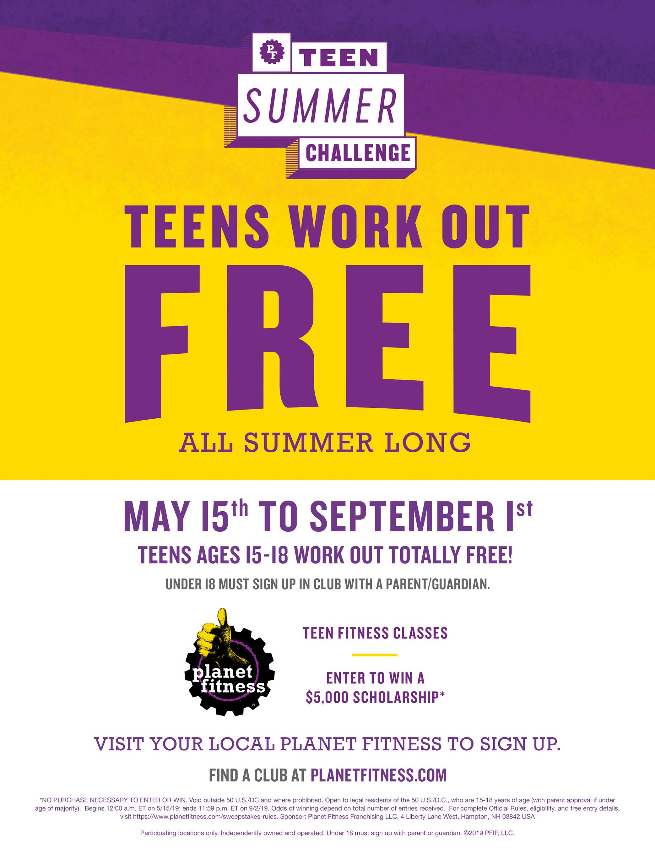 free gym for teens