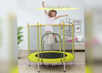 square trampoline with net