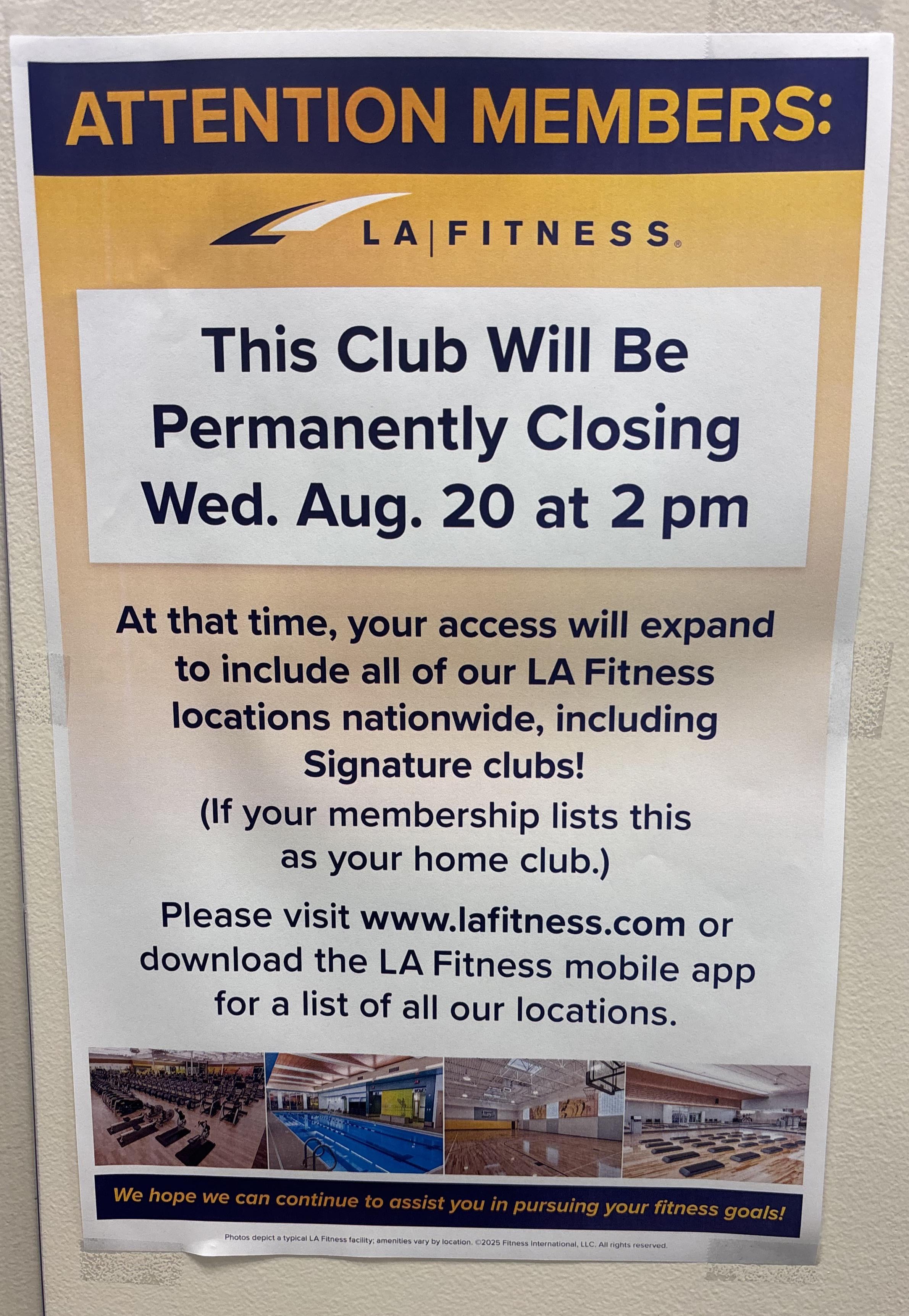 is la fitness closing