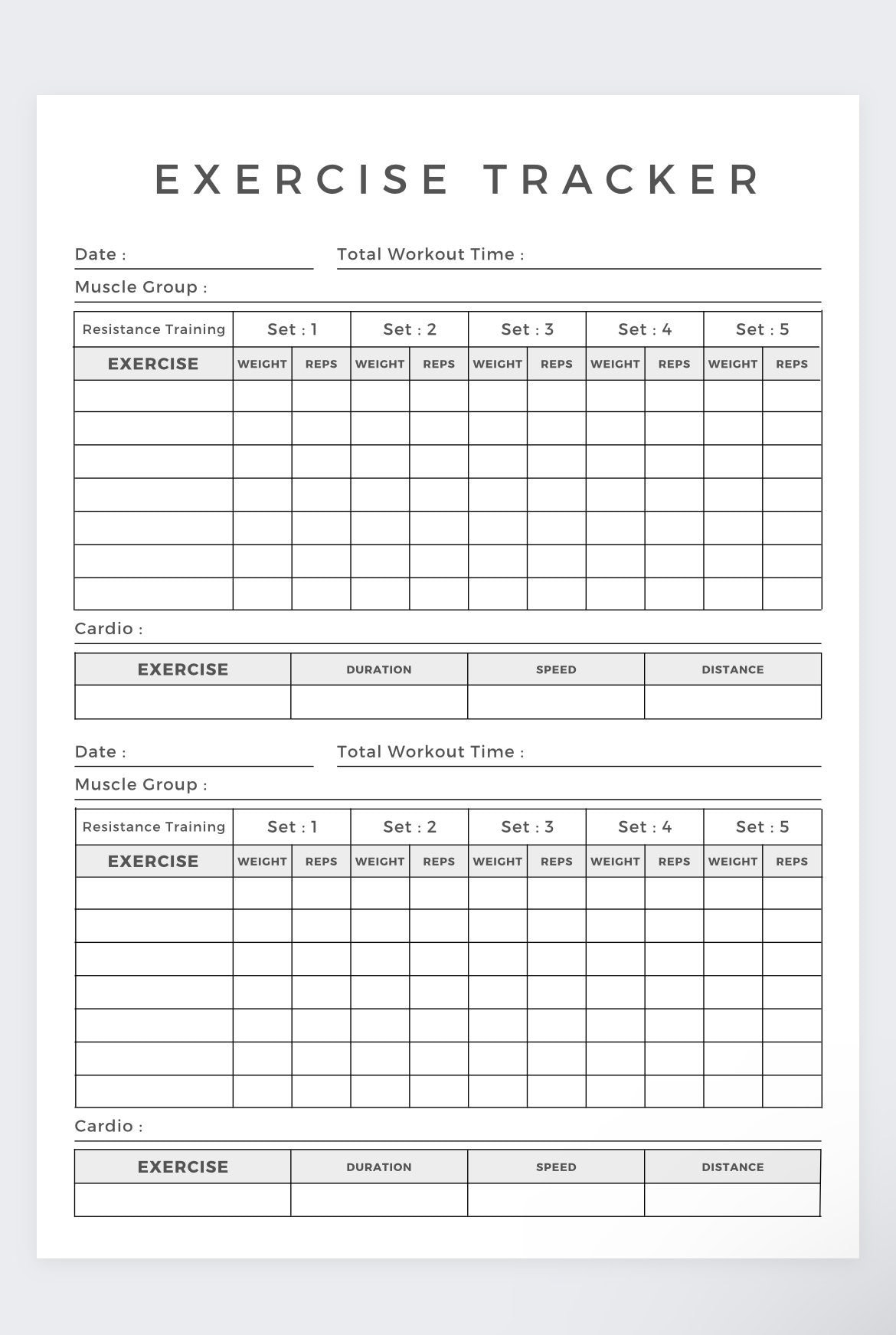 fitness workout tracker
